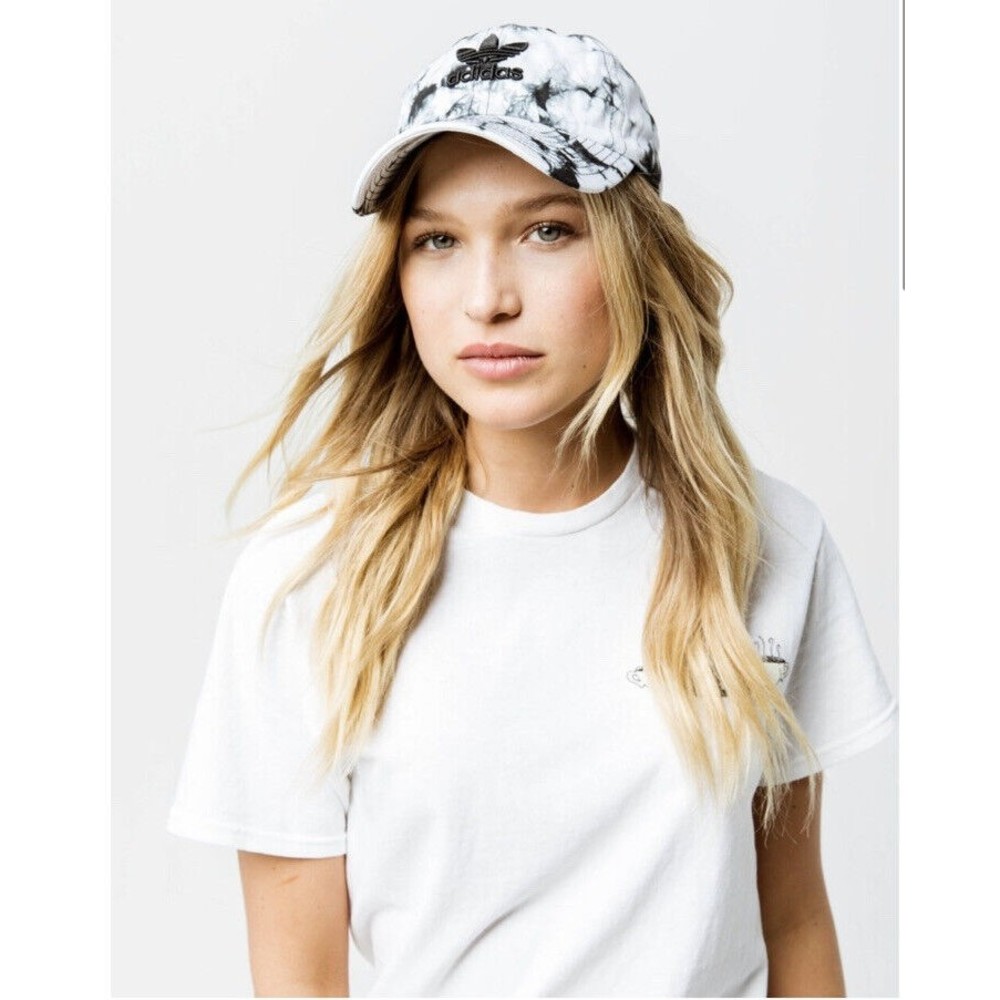 Adidas Originals Relaxed Tie Dye Black and White Women's Strapback Hat